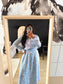 Another Label co-ord set hamptons long island print (blouse + rok)