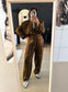 Zara Studio co-ord powersuit cognac (top + broek)