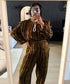 Zara Studio co-ord powersuit cognac (top + broek)
