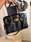 Michael Kors Hamilton east west large soft leather satchel tote black