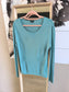 Caroline Biss fine knit longsleeve turquoise