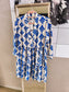 Zara the carrie dress loose fit wit / kobalt