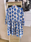 Zara the carrie dress loose fit wit / kobalt
