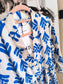 Zara the carrie dress loose fit wit / kobalt