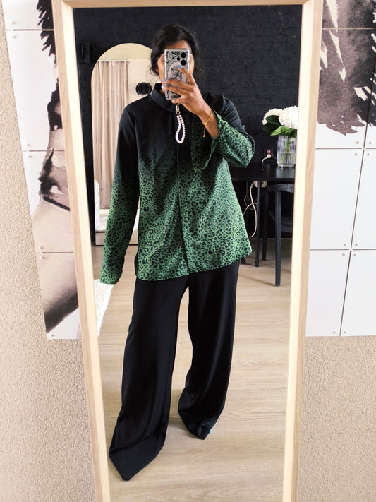 Fifth House leo print shirt emerald
