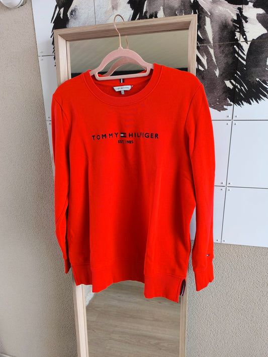 Tommy Hilfiger logo embroidery sweater rood