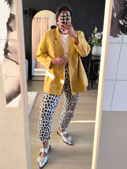 Vintage straight fit blazer golden yellow
