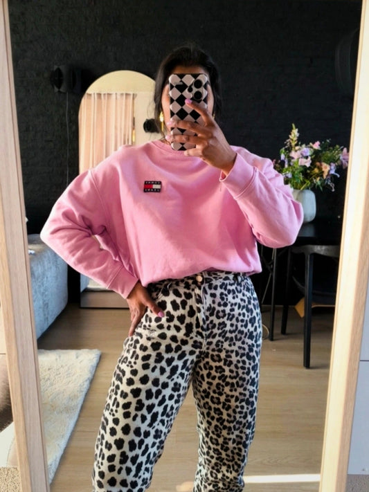 Tommy Jeans boxy fit sweater flamingo