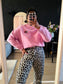 Tommy Jeans boxy fit sweater flamingo