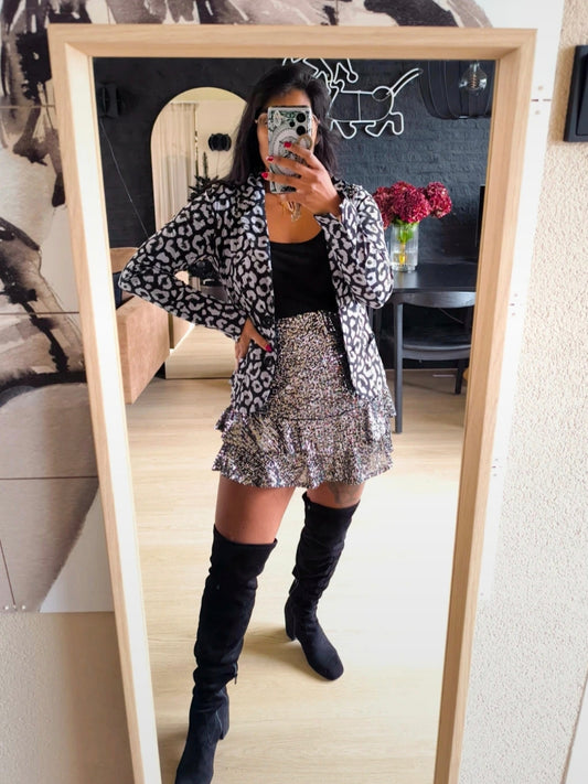 Studio Anneloes travelstof leopard blazer