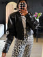 Vintage Prestige uniek lederen jack met studs zwart