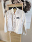 Heren - Scotch & Soda embroidered cotton shacket wit
