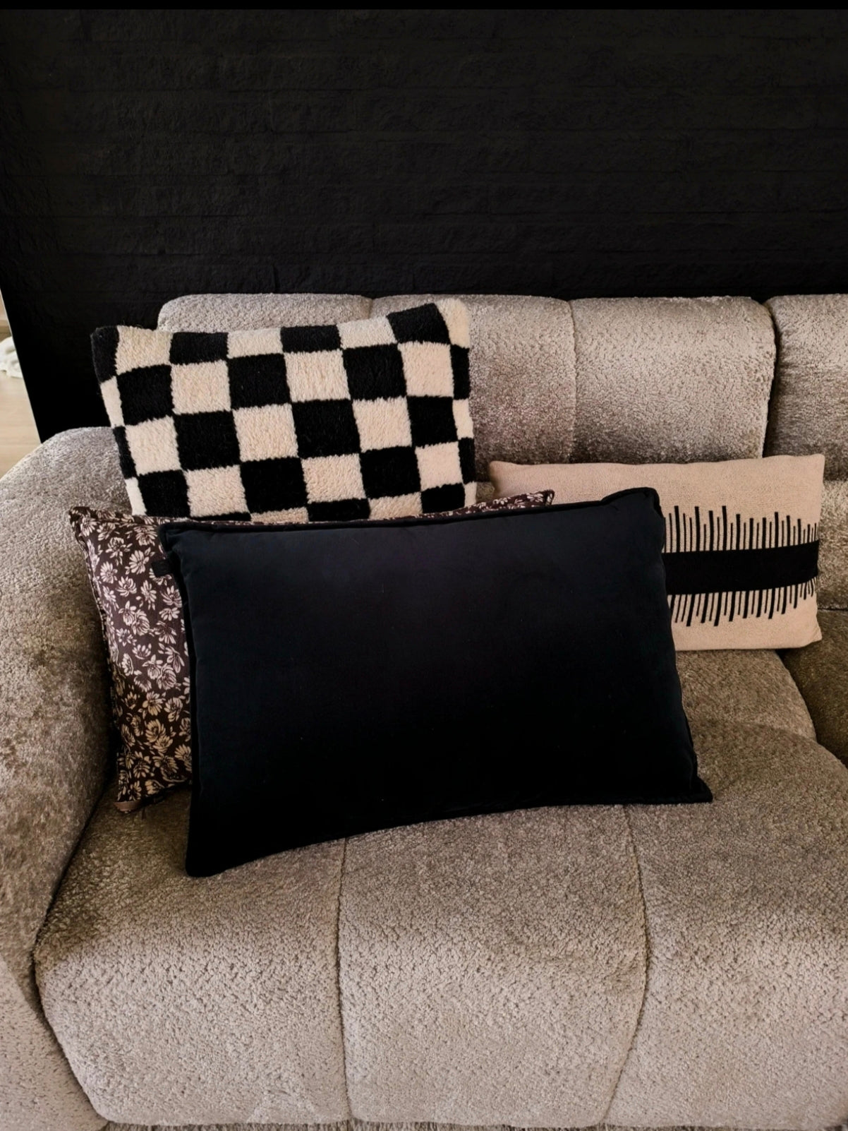 WOOOD velvet & cotton kussens (set van 2)