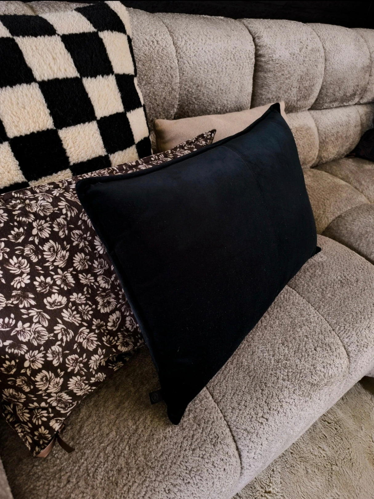 WOOOD velvet & cotton kussens (set van 2)