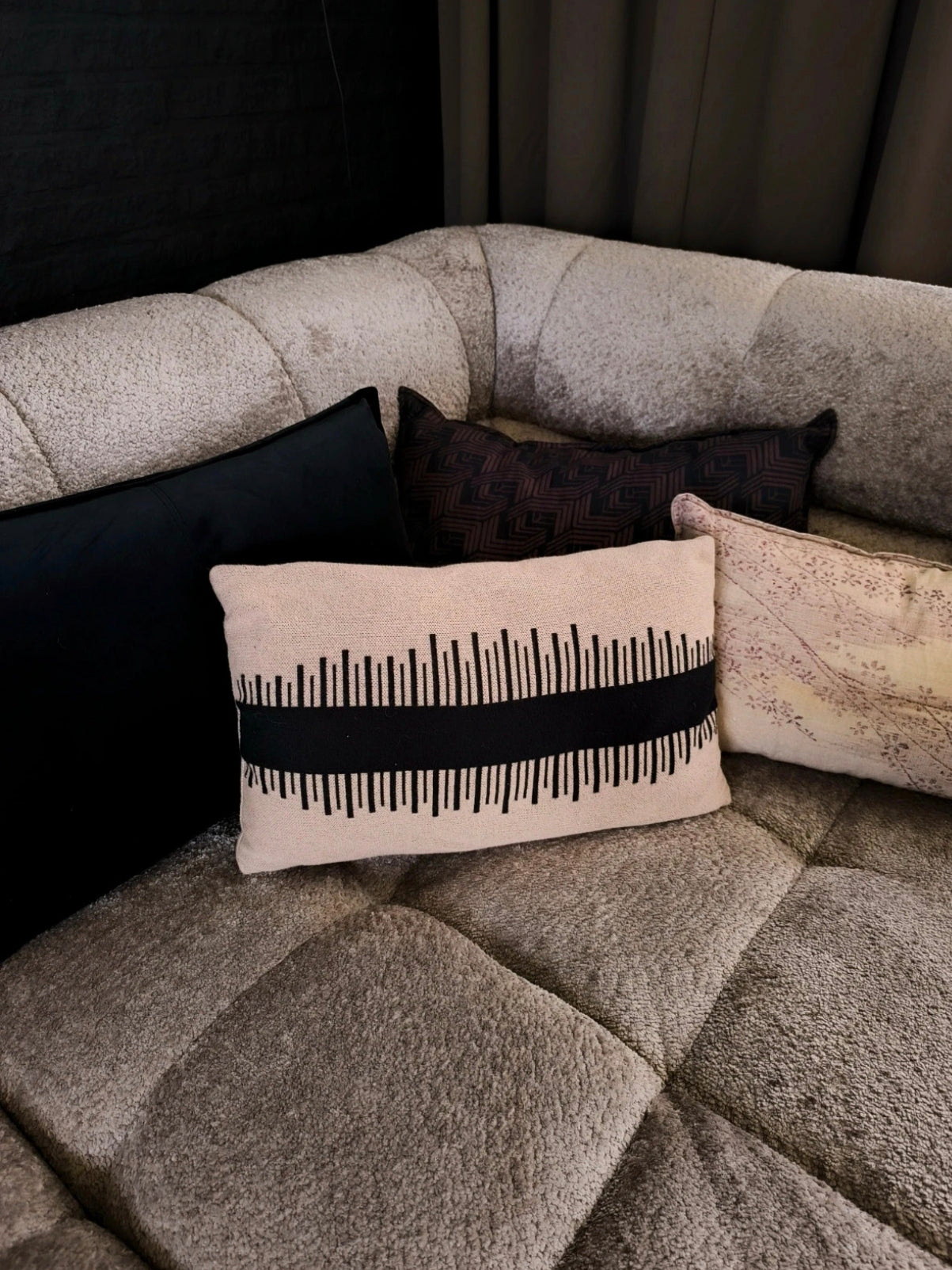 WOOOD velvet & cotton kussens (set van 2)