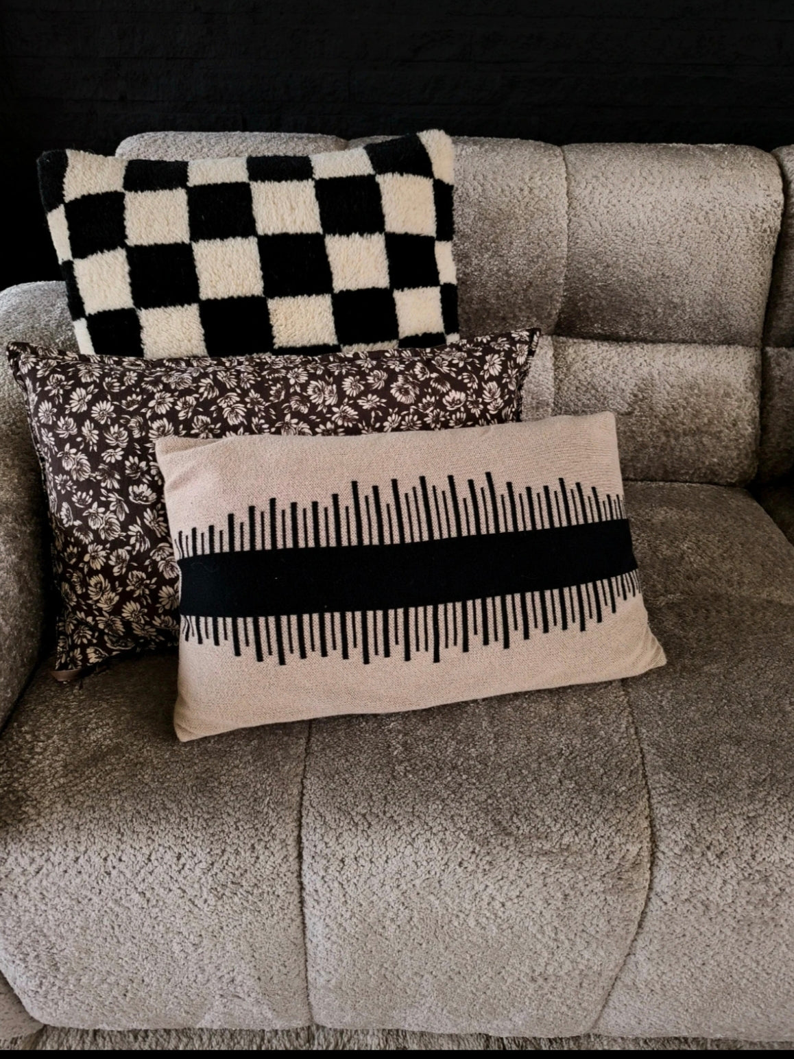 WOOOD velvet & cotton kussens (set van 2)