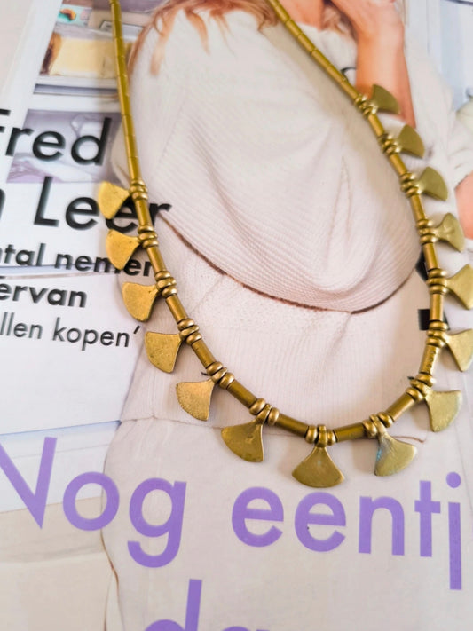 À la messing ketting bedels goud