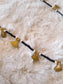 À la beads & messing ketting zwart / goud