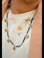 À la beads & messing ketting zwart / goud
