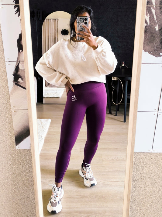Ares crunch sport tights midnight purple