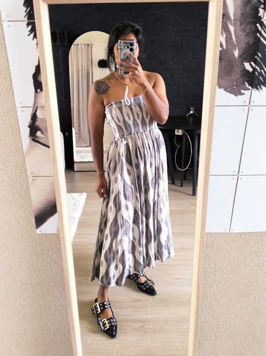 10DAYS organic cotton strapless jurk