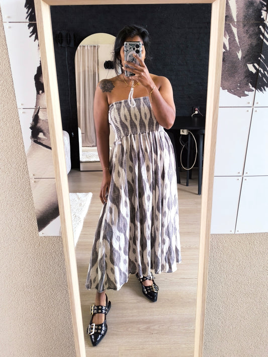 10DAYS organic cotton strapless jurk