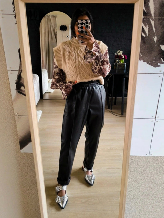 My Jewellery Limited vegan leather pants zwart