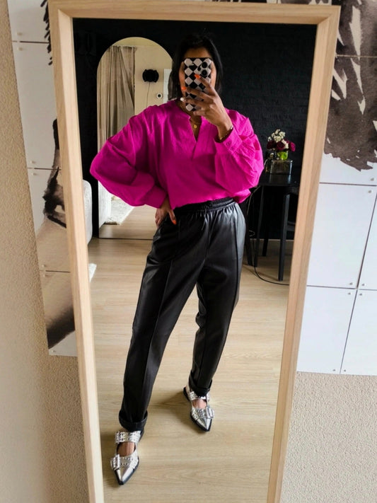 My Jewellery Limited vegan leather pants zwart