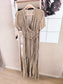 Circle Of Trust happy tree upcycled maxi jurk beige