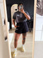 Ganni love club program backprint logo tee ash