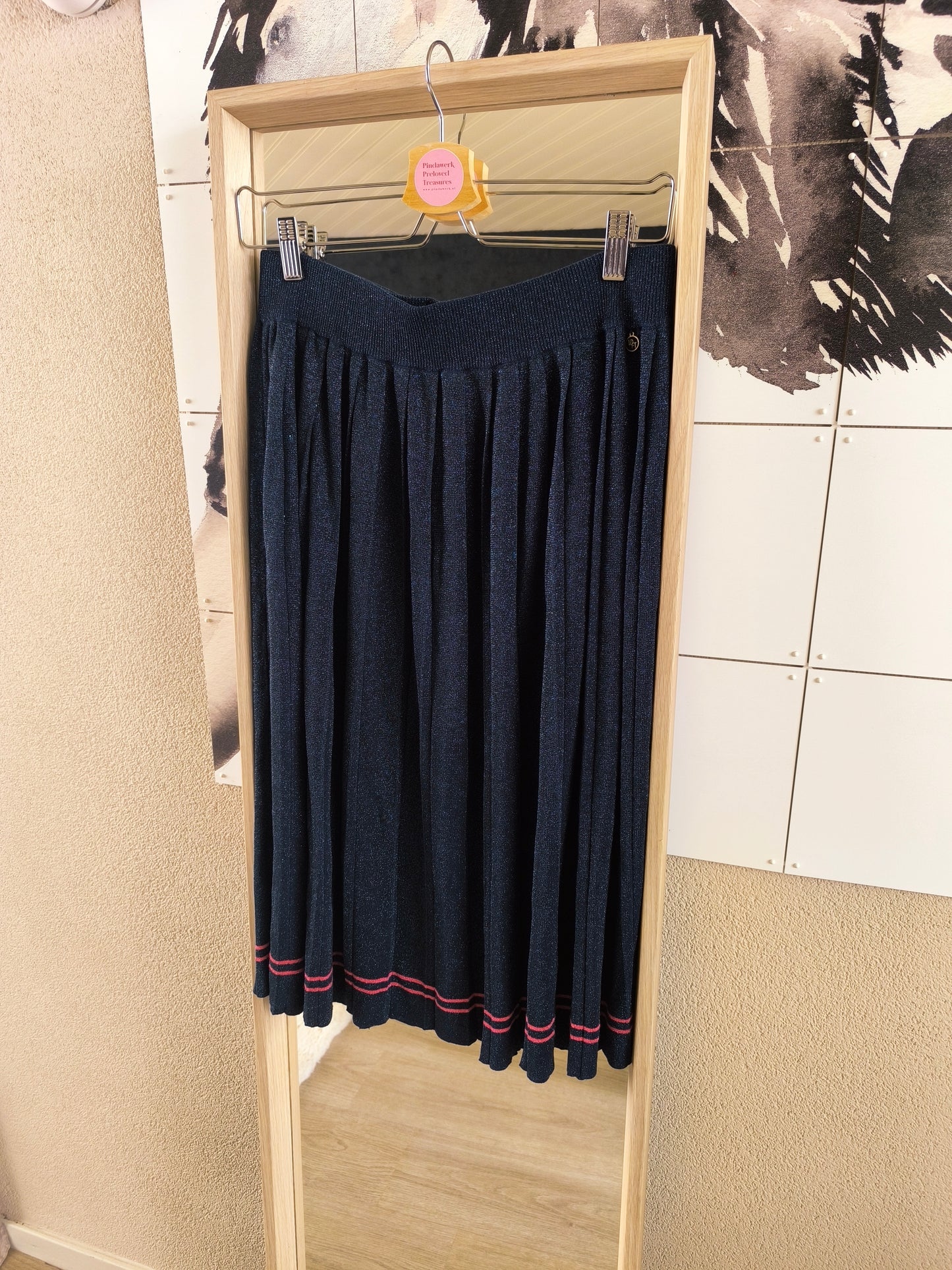 10FEET lurex plissé rok navy