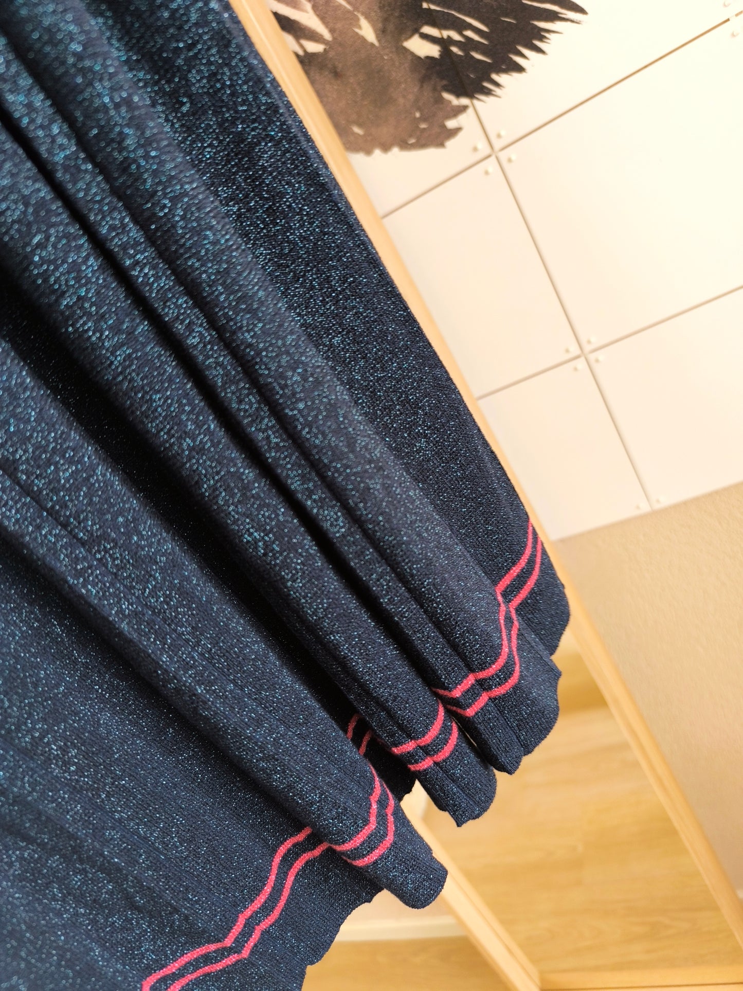 10FEET lurex plissé rok navy