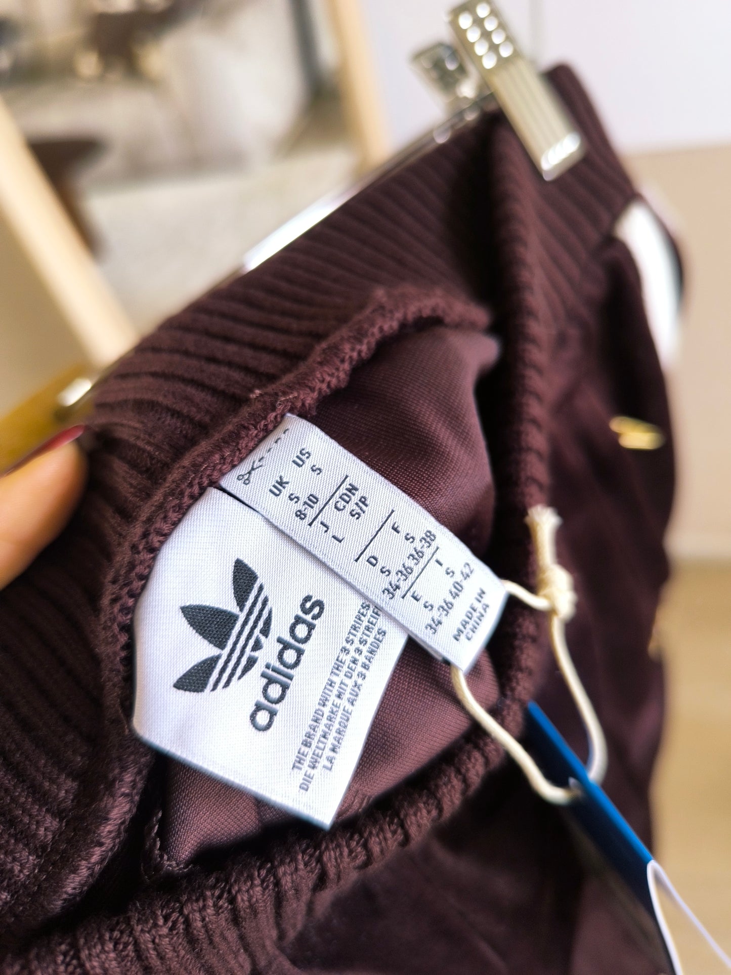 Adidas Originals limited firebird velvet pants chocolate brown