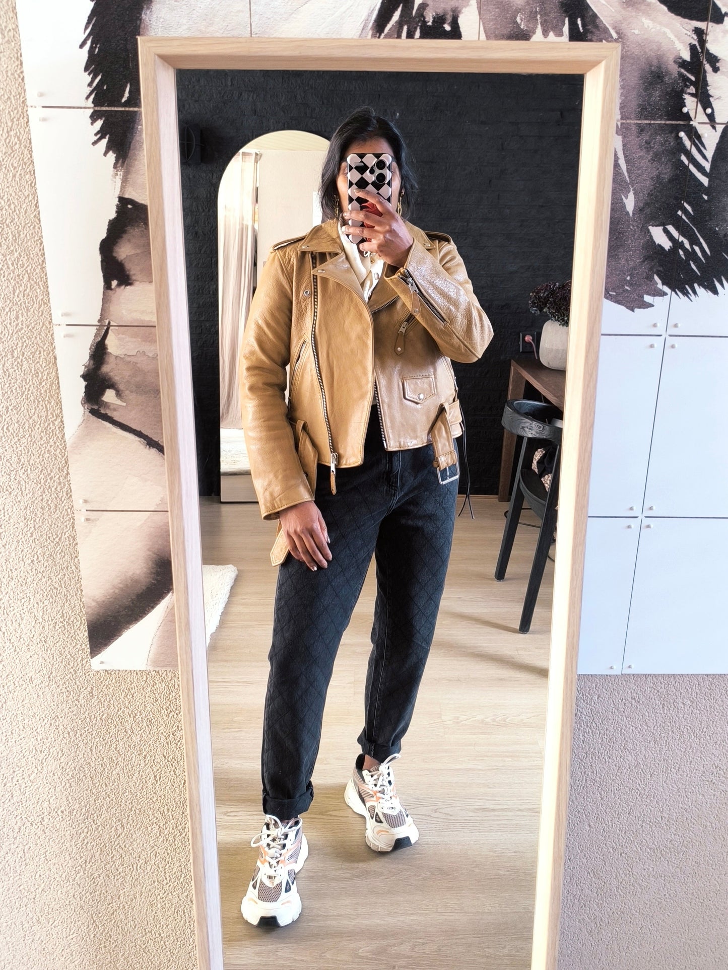 AllSaints 100% buffalo leather biker jacket