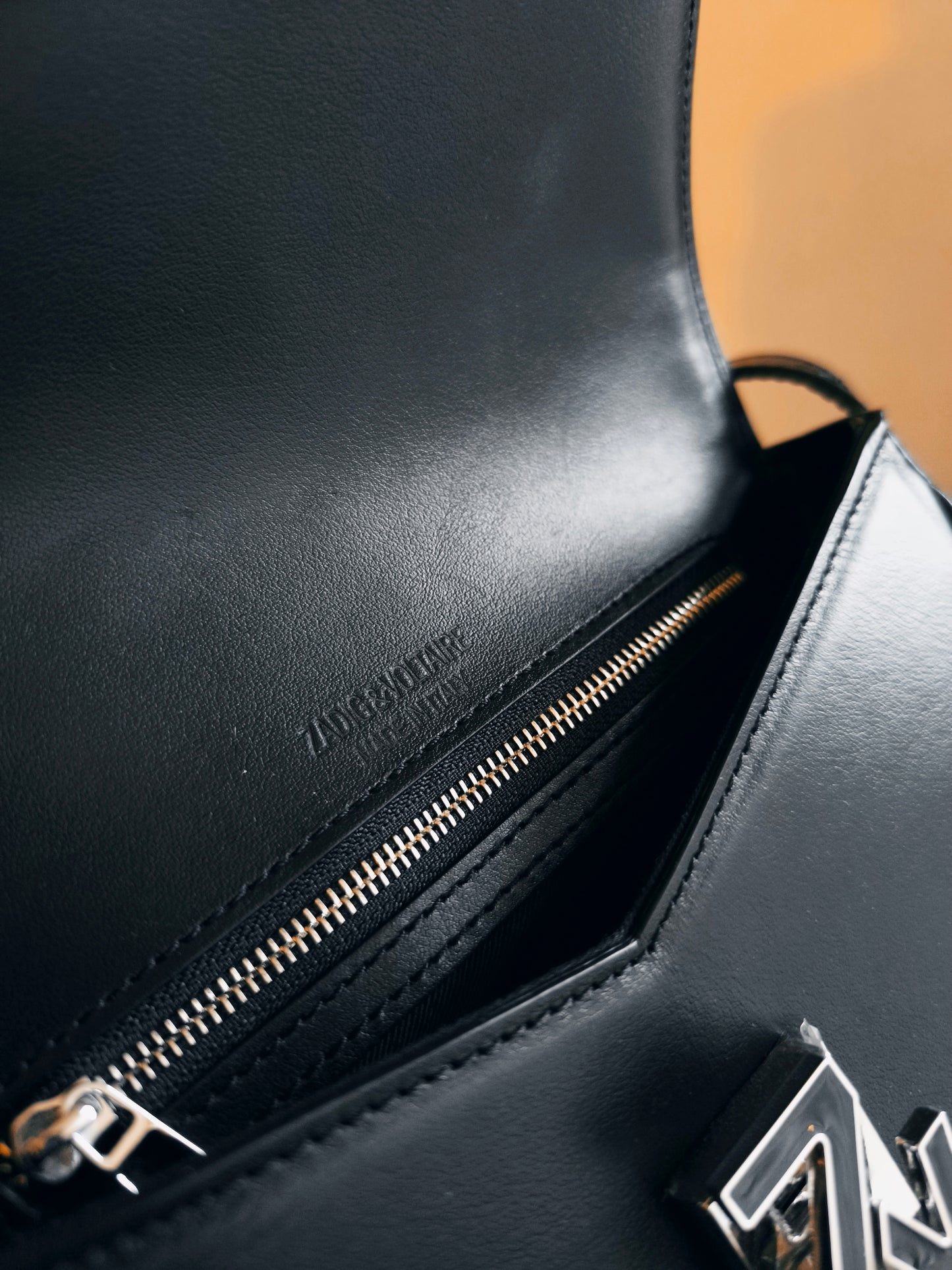 Zadig & Voltaire Le Initiale mini crossbody jacquard leather