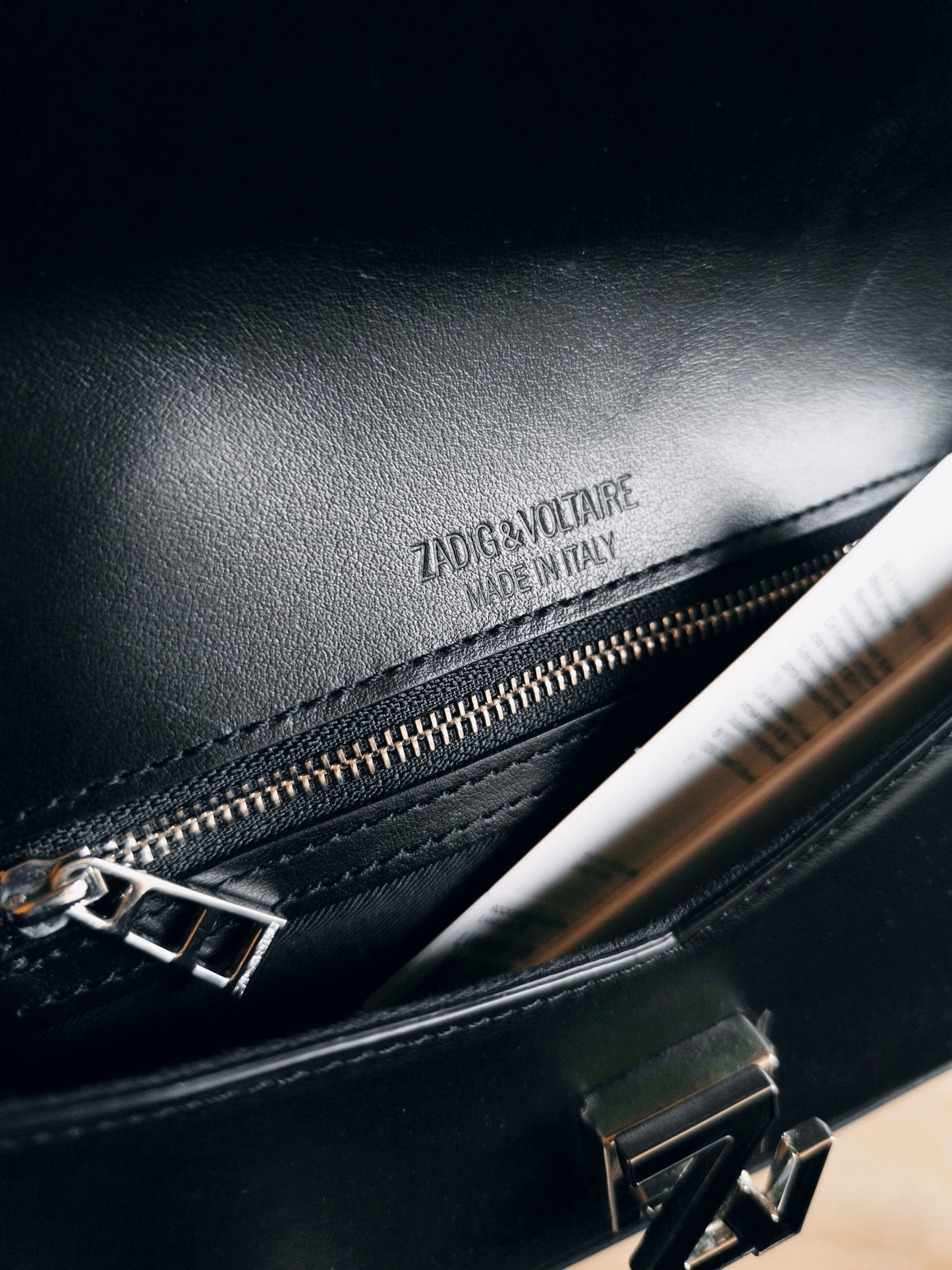 Zadig & Voltaire Le Initiale mini crossbody jacquard leather