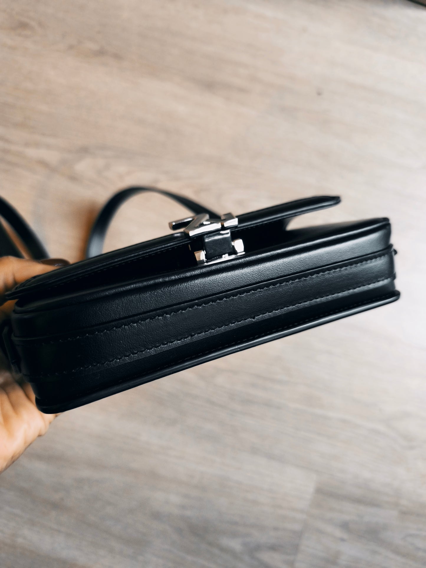 Zadig & Voltaire Le Initiale mini crossbody jacquard leather