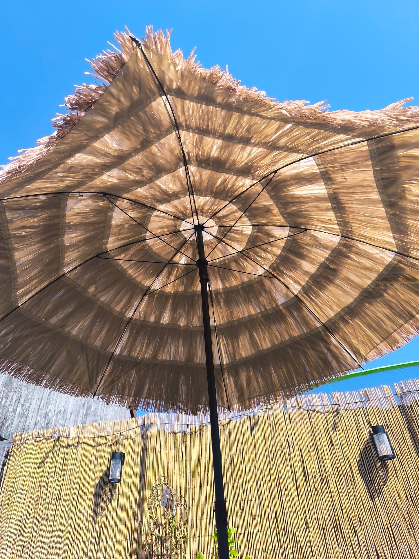 Parasol the fringe bohemian natural beige