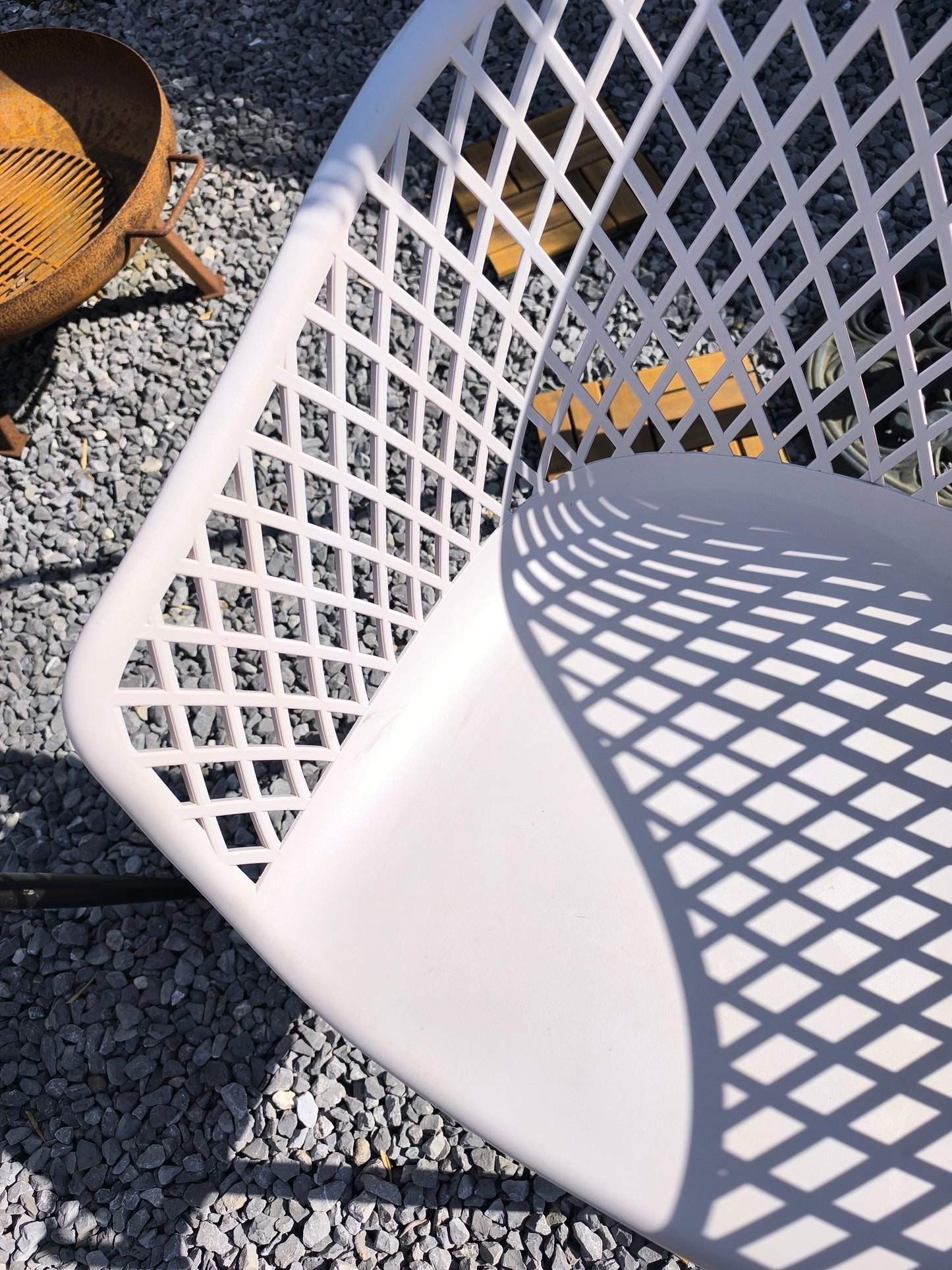 Tuinstoelen set/4 webbing warm grey