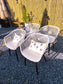 Tuinstoelen set/4 webbing warm grey