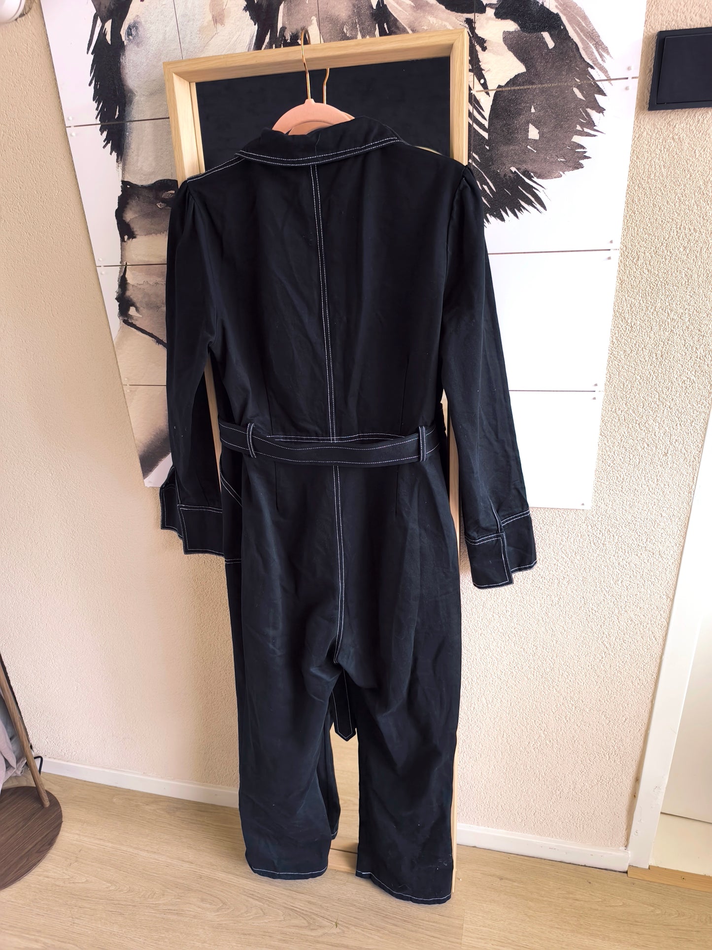 WRSTBHVR denim overall jumpsuit raven black
