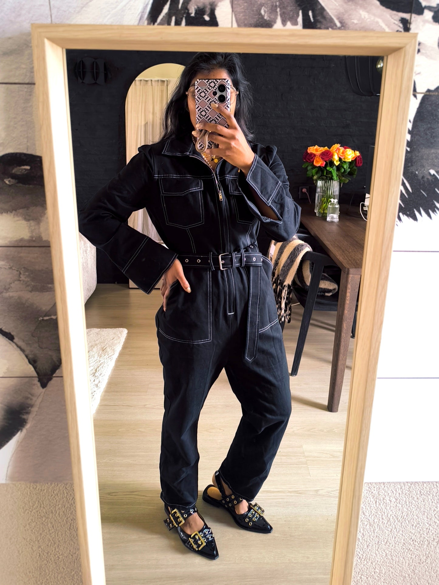 WRSTBHVR denim overall jumpsuit raven black
