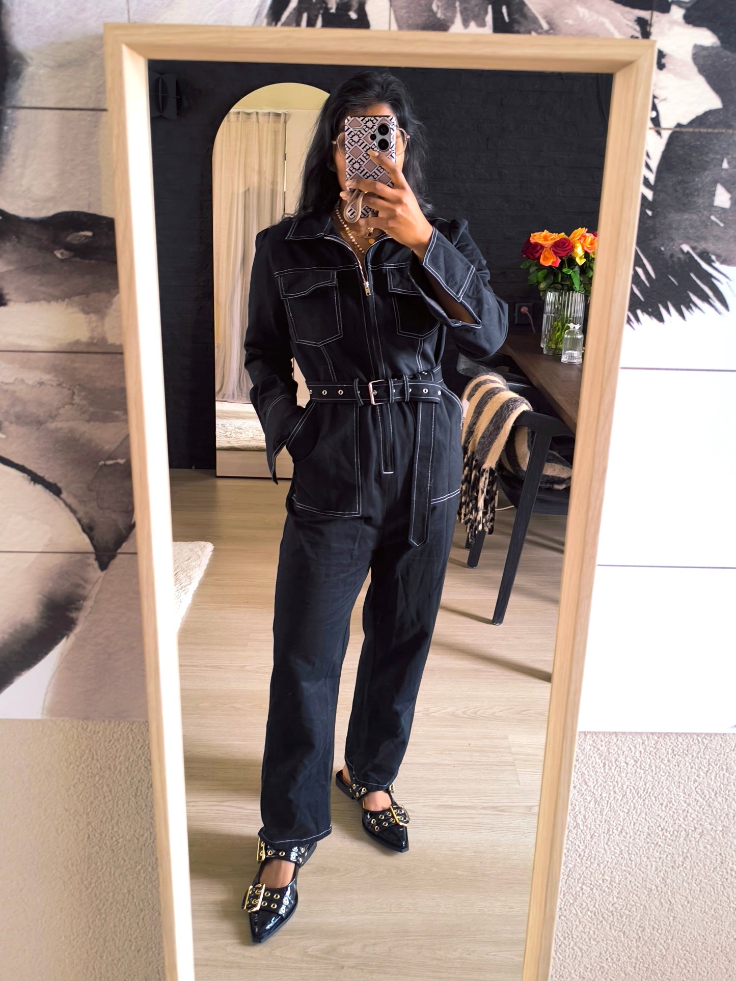 WRSTBHVR denim overall jumpsuit raven black