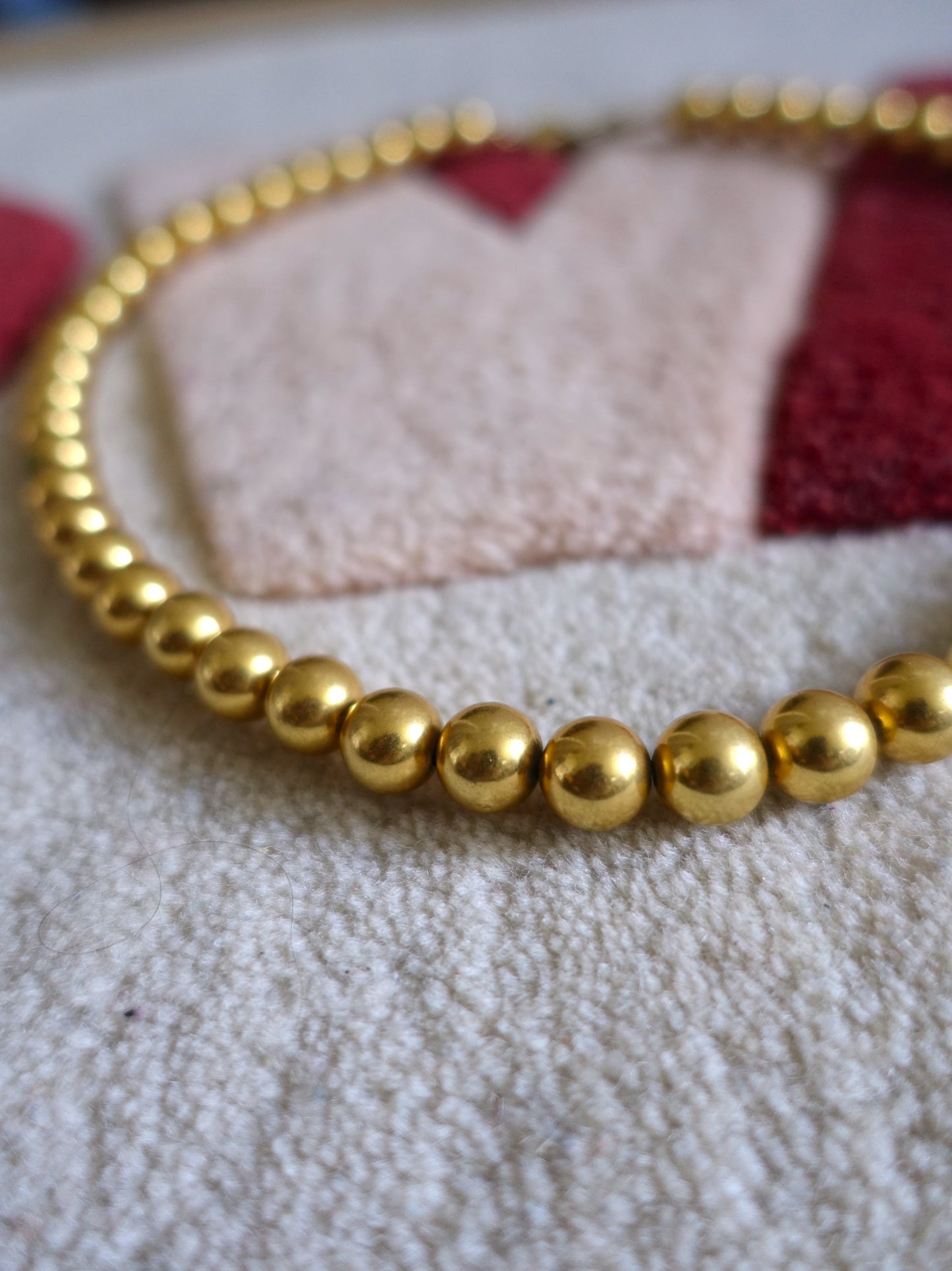 I AM JAI grote kralen ketting goud