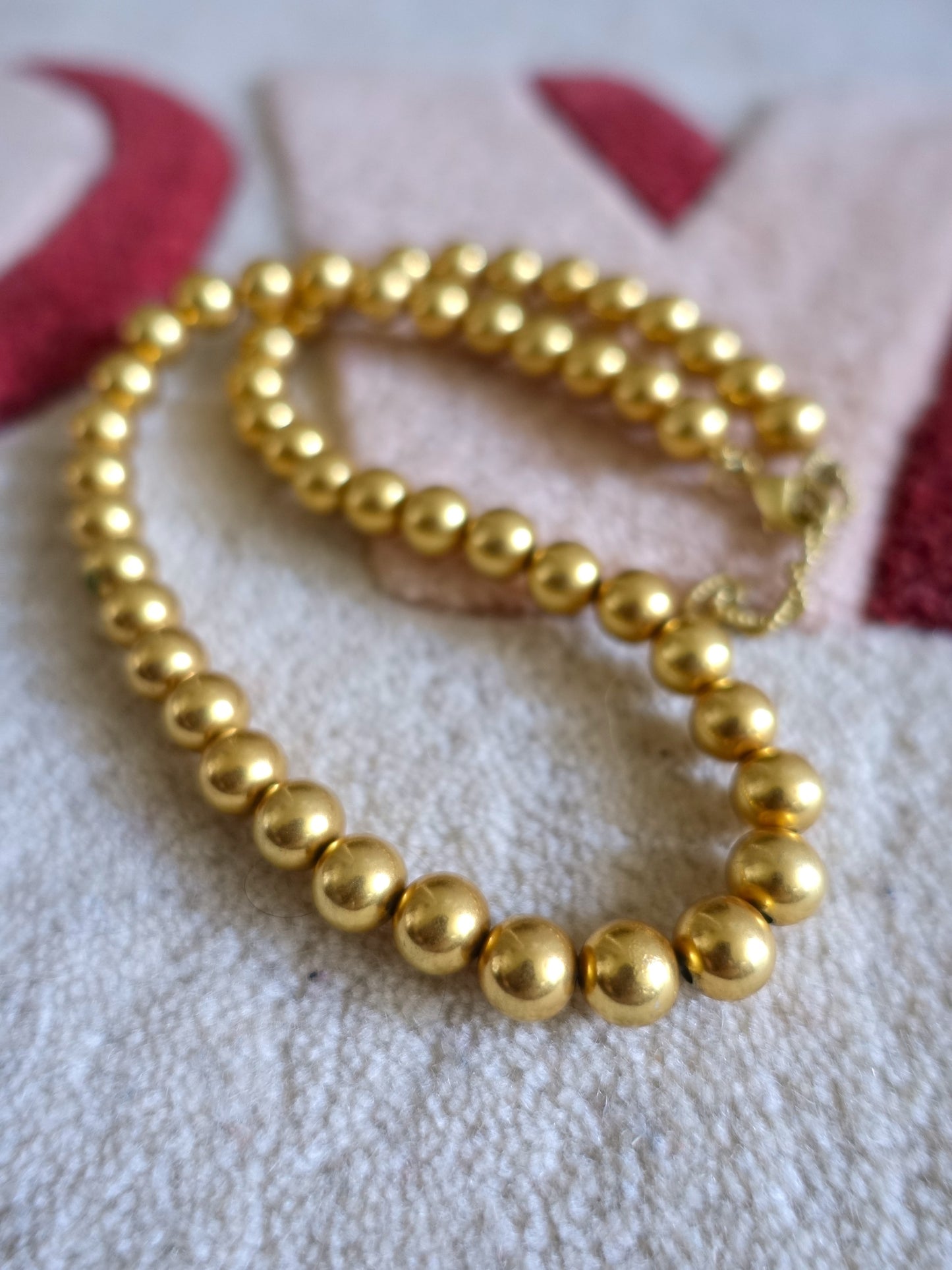 I AM JAI grote kralen ketting goud