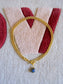 I AM JAI grote gourmet ketting + edelsteen bedel goud