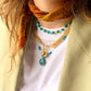 I AM JAI grote gourmet ketting + edelsteen bedel goud