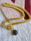 I AM JAI grote gourmet ketting + edelsteen bedel goud