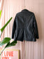 Ibana oversized leather blazer zwart