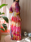 Bohemian festive embellished maxi jurk